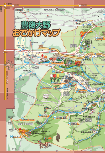 Bungo Ono City excursion map